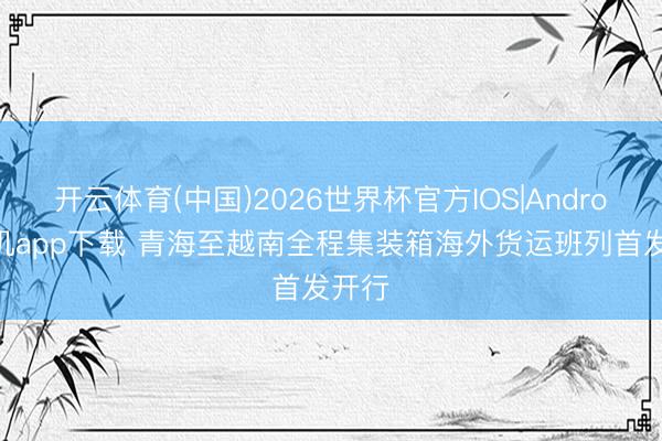 开云体育(中国)2026世界杯官方IOS|Android手机app下载 青海至越南全程集装箱海外货运班列首发开行